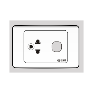 Ổ cắm đơn 3 chấu 16A 1 lỗ Sino S18UEX 3 Ổ cắm đơn 3 chấu 16A 1 lỗ S9UEX