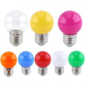 Bóng đèn LED BULB tròn 1W màu xanh lá Rạng Đông LED A45 G 1W 5 Bóng đèn LED BULB tròn màu 1W màu vàng