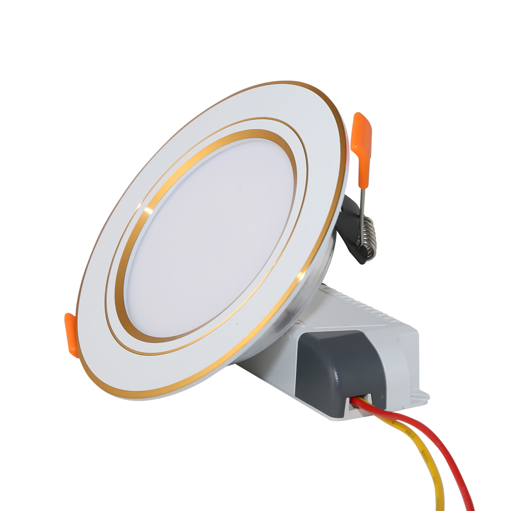 Đèn LED âm trần downlight viền vàng Rạng Đông AT10L 90/7W 1 Đèn LED Âm trần Downlight Rạng Đông AT10L 90/7W viền vàng