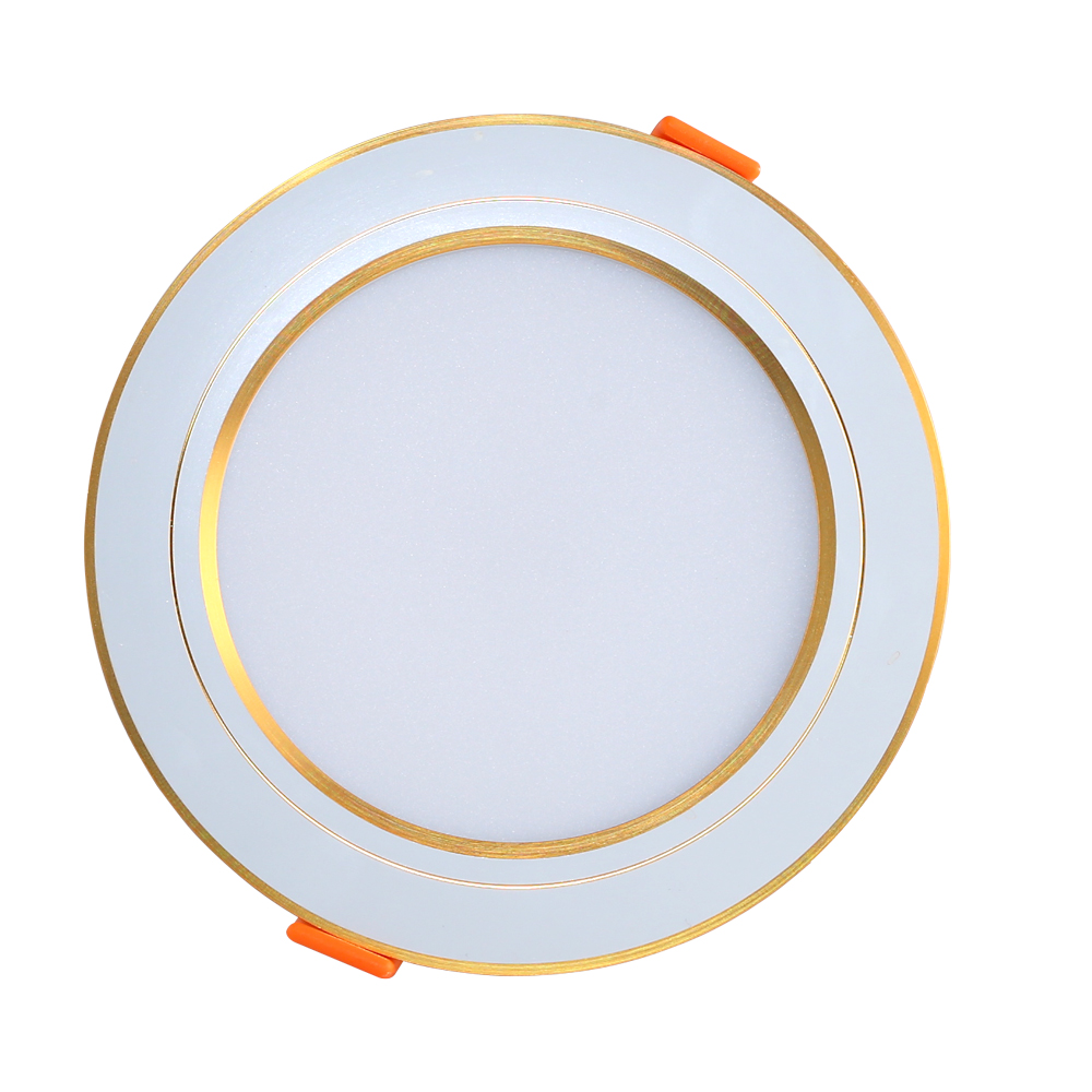 Đèn LED âm trần downlight viền vàng Rạng Đông AT10L 110/9W 2 Đèn LED Âm trần Downlight Rạng Đông AT10L 90/7W viền vàng