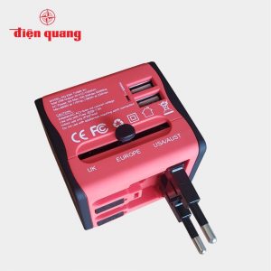 Ổ cắm du lịch Điện Quang ESK TV06 2U R (2 cổng USB) 7 Ổ cắm hẹn giờ ESK DT08 W 13 (Điều chỉnh điện tử, 1 lỗ - 3 chấu, trắng) (Sao chép)