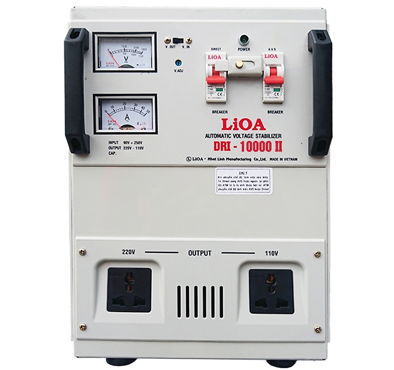 Ổn áp loại 1 pha LiOA 10KVA DRI-10000 II 1 Ổn áp LiOA 10KVA DRI-10000 II Loại 1 Pha