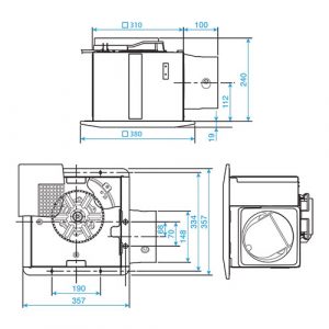 Quạt thông gió 1 chiều 2 tốc độ 42W Panasonic FV-32CD9 4 Quạt hút PA FV - 32CD9 H3