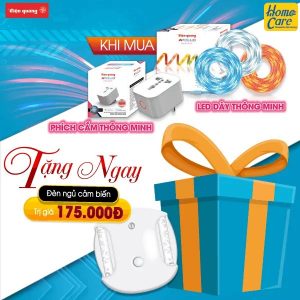 Combo nhà thông minh AP03: 1 Ổ cắm + 1 Led dây thông minh Điện Quang 5 Combo nhà thông minh ap03 1