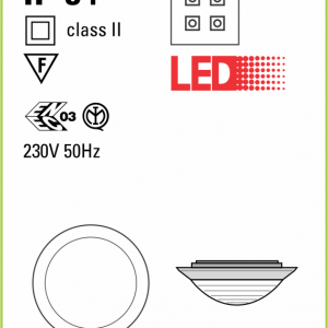 Đèn led trang trí Rio hình tròn 18W chụp trong suốt Sino RI18L 3 Đèn led trang trí Decor hình tròn 12W Sino VBD1012L (Sao chép)