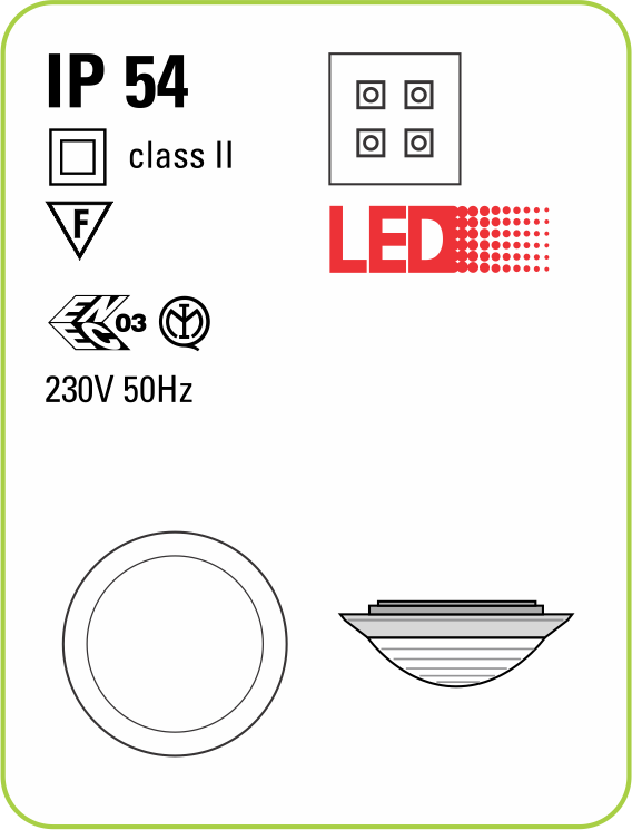 Đèn led trang trí Rio hình tròn 18W chụp trong suốt Sino RI18L 2 Đèn led trang trí Decor hình tròn 12W Sino VBD1012L (Sao chép)
