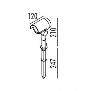 Đèn spotlight sân vườn LED 10W màu đen 3000K vàng Panasonic NSP1663 3 Đèn Sân Vườn LED 7W màu xám Panasonic NGL8453 Ánh Sáng Vàng (Sao chép) (Sao chép)