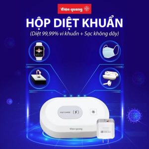 Hộp Diệt Khuẩn UVC Điện Quang ĐQ BOX01 02UV 15FWC 9 Hộp diệt khuẩn uvc Điện quang Đq box01 02uv 15fwc (2w uv, 15w fast wireless charging)