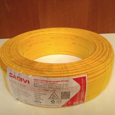 Dây cáp đơn mềm CV-Cu/PVC Cadivi 0.6/1kV CV 5.5 1 Day Dien Cv 40 Vang Cadivi