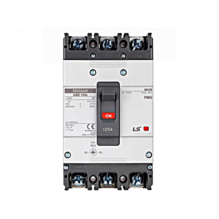Aptomat/Cầu dao MCCB chỉnh dòng 3P 37kA LS ABS103c FMU 125A 1 Aptomat Ls Abs103c Fmu 125a