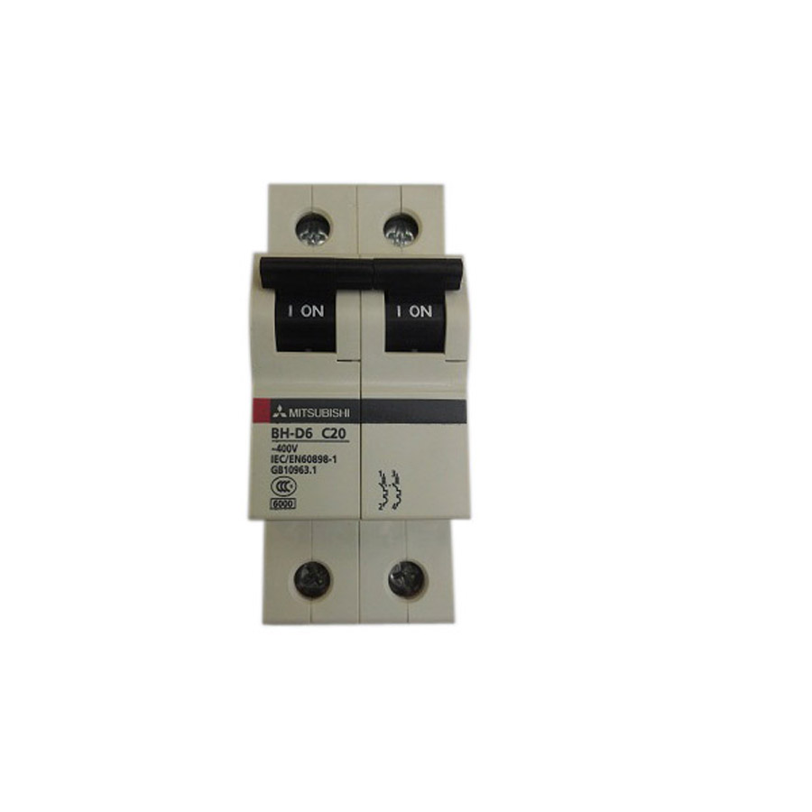 Aptomat MCB 2 pha 25A 6kA Mitsubishi BH-D6 2P 25A 1 Aptomat Mitsubishi Bh D6 2p 25a