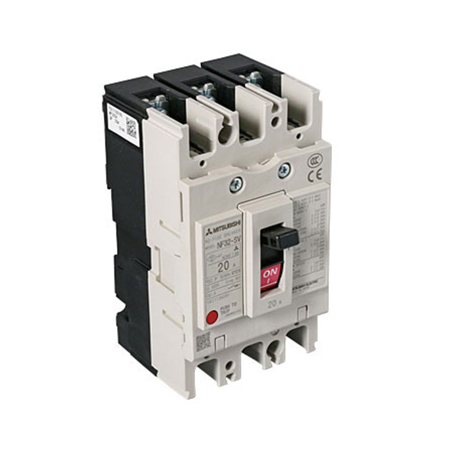 Aptomat MCCB 3 pha 100A 30kA Mitsubishi NF125-SV 3P 100A 1 Aptomat Mitsubishi Nf125 Sv 3p 100a
