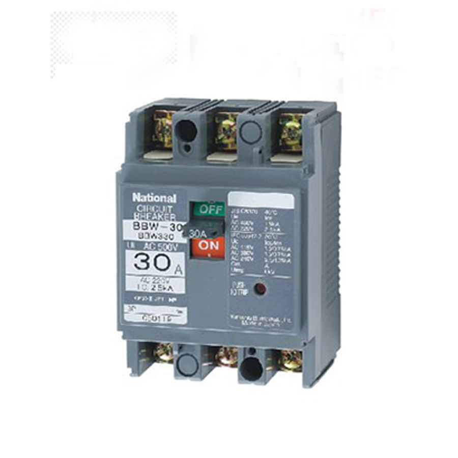 Aptomat/Cầu dao MCCB 3P 20A 1.5KA 415VAC Panasonic BBW320Y 1 Aptomat Panasonic Bbw320y