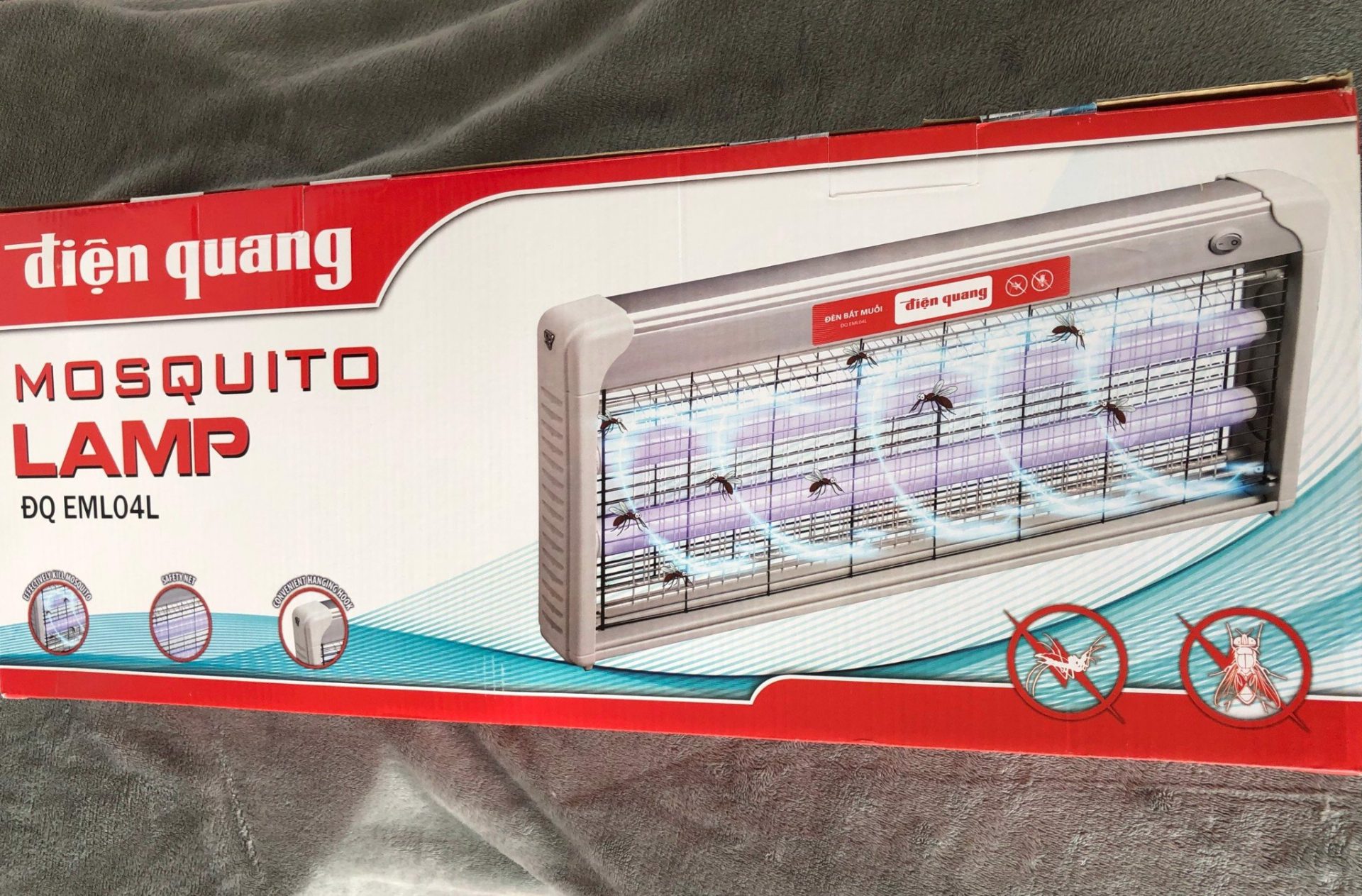 Đèn bắt muỗi 4.5W trắng 380x65mm Điện Quang EML06L 2 Đèn Bắt Muỗi Điện Quang Đq Eml04l 2