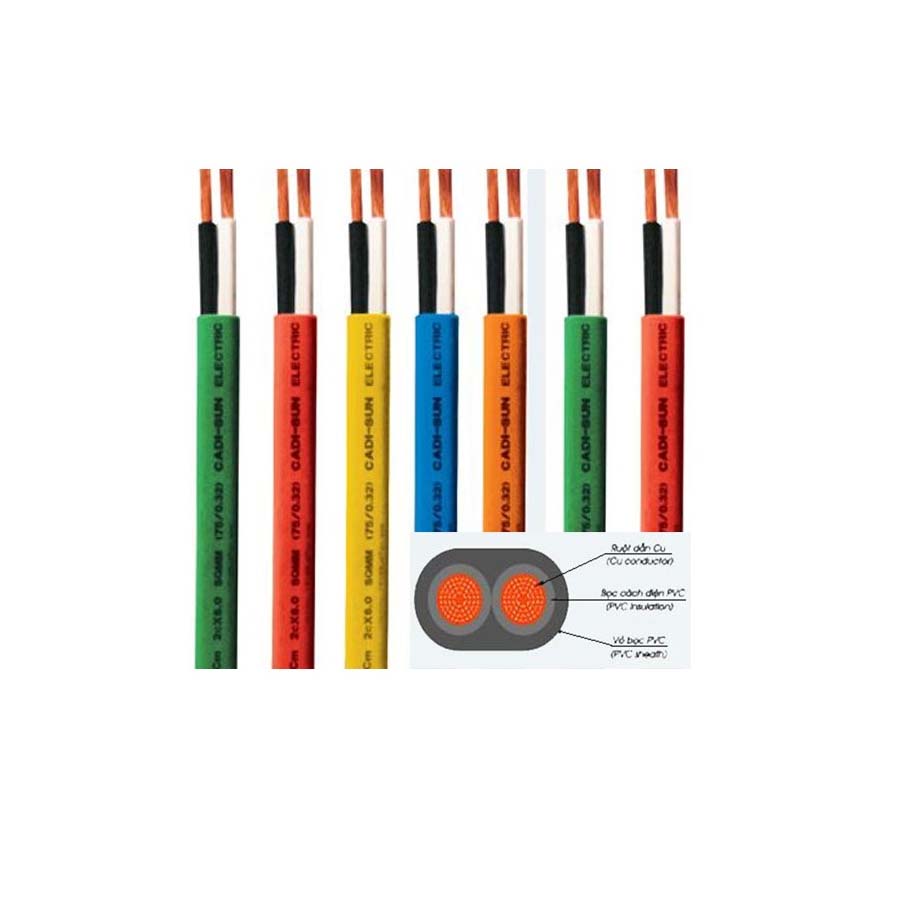 Dây điện mềm Ovan Cadisun VCTFK 2x6.0 1 Dây điện Mềm Cadisun Ovan Cu Pvc Pvc Vctfk 2x6 0