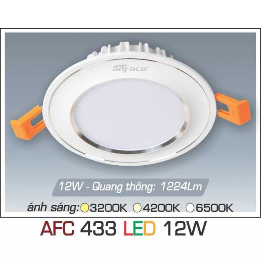 Đèn Downlight âm trần Anfaco AFC 433 12W 1C 1 đèn Downlight Am Tran Anfaco Afc 433 12w 1c
