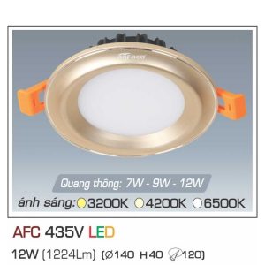 đèn Downlight Am Tran Anfaco Afc 435v 12w 1c