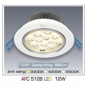 đèn Downlight Am Tran Anfaco Afc 512b 12w