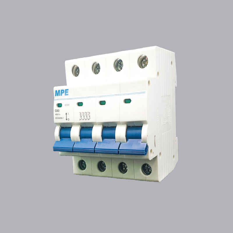Cầu dao tự động MCB 4P 63A 6KA MPE có mã MP6-C463 1 Cầu dao tự động MCB 4P 63A 6KA MPE có mã MP6-C463