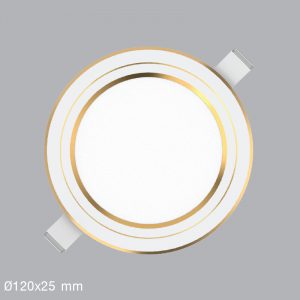 Đèn Led Panel âm trần viền vàng 3 màu 9W MPE RPL 9S 3C G