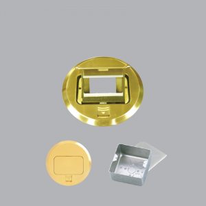 Ổ cắm âm sàn kiểu tròn màu vàng MPE FCY 60