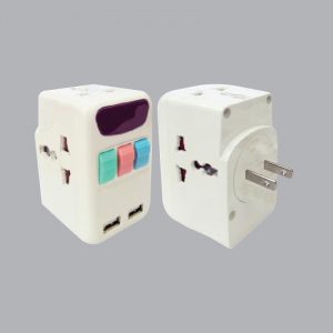 Ổ cắm du lịch đa năng 2 cổng USB MPE TA4