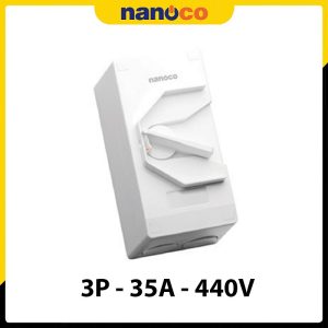 Cầu dao cách ly 3P 35A Nanoco NIS335