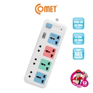 Ổ cắm điện Comet 7 lỗ 3m CES4433 7 Ổ cắm điện Comet 7 lỗ 3m CES4433