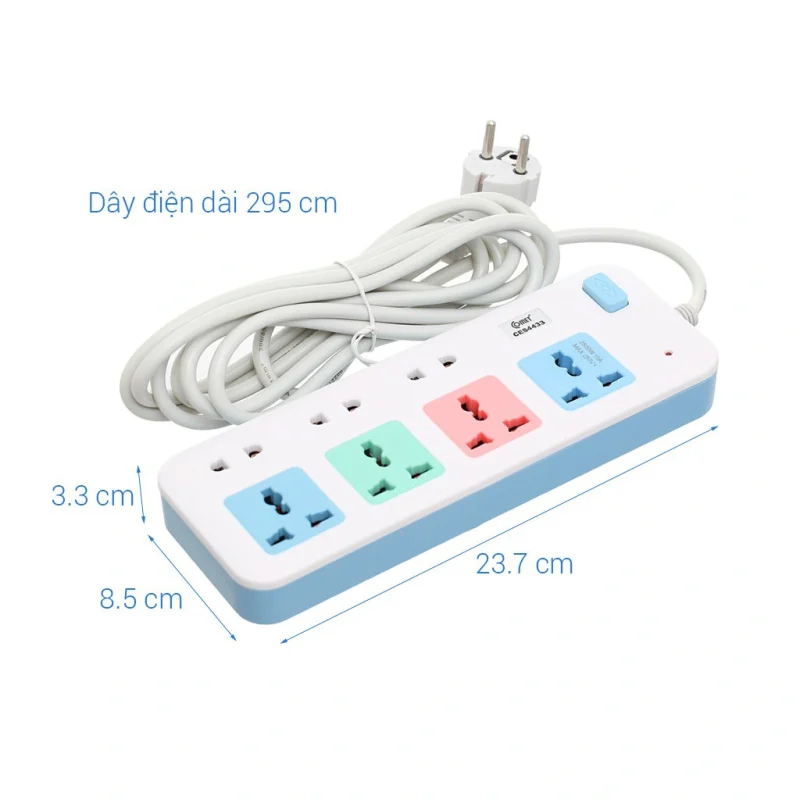 Ổ cắm điện Comet 7 lỗ 3m CES4433 6 Ổ cắm điện Comet 7 lỗ 3m CES4433 - Ảnh 6