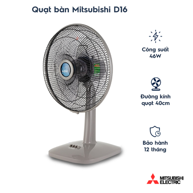 Quạt bàn Mitsubishi D16-GA 2 Quạt bàn Mitsubishi D16-GA - Ảnh 2