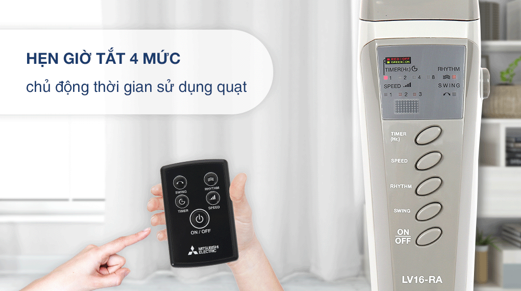 Quạt đứng Mitsubishi Electric LV16-RA -Màu Xám 5 Quạt đứng Mitsubishi Electric LV16-RA -Màu Xám - Ảnh 5