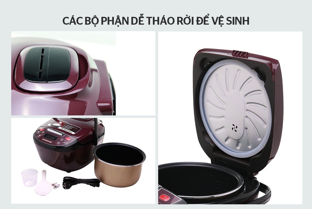 NỒI CƠM ĐIỆN TỬ 1.8L SUNHOUSE SHD8909 7 NỒI CƠM ĐIỆN TỬ 1.8L SUNHOUSE SHD8909 - Ảnh 7