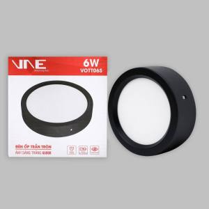 Đèn ốp trần vỏ đen kim loại Vuông/Tròn VOT06-Đ-VS-T/VOT06-Đ-TS-T VNE