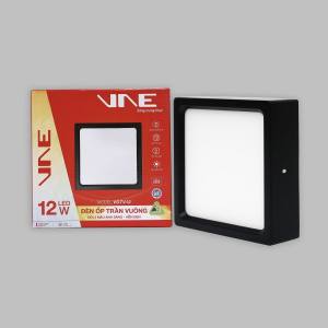 Đèn ốp trần vỏ đen kim loại Vuông/Tròn VOT12-Đ-VS-3M/VOT12-Đ-TS-3M VNE